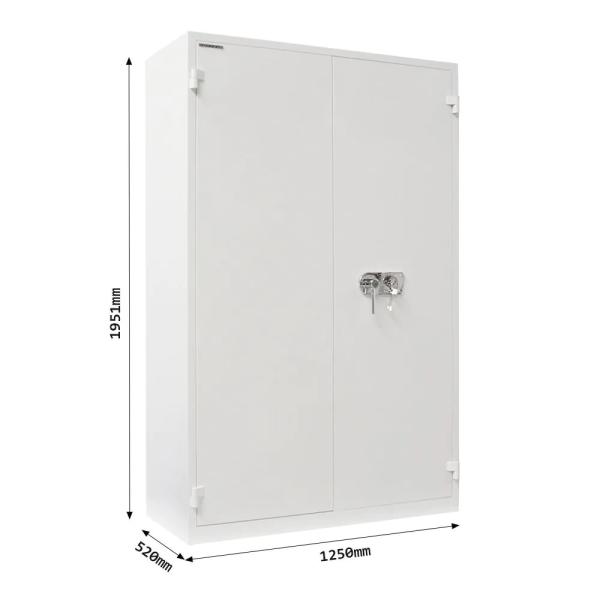 Rottner Stahlbüroschrank Office 4 Premium Doppelbartschloss lichtgrau T05035